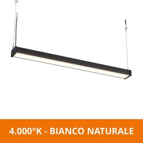 Campana Lineare LED 200W 1 metro Sospesa, 22.000 lm Colore  Bianco Naturale 4.000K