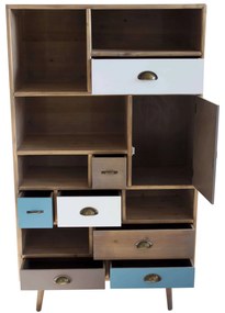 ADELINE - mobiletto 6 ripiani 1 anta 7 cassetti in mdf multicolor