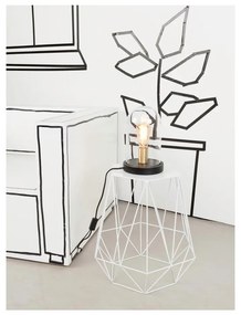 Lampada da tavolo nera con paralume in vetro (altezza 30 cm) Seattle - it's about RoMi