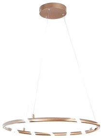 Lampadario LED moderno Teddy dorato Ø60cm, luce calda 5800 lumen, NOVECENTO