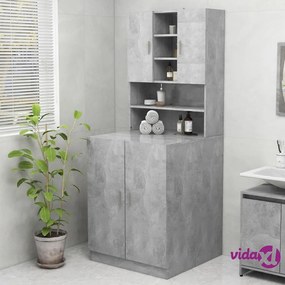 vidaXL Mobile per Lavatrice Grigio Cemento 70,5x25,5x90 cm