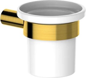 Bicchiere da bagno porta spazzolini SI 90501 in ceramica oro spazzolato