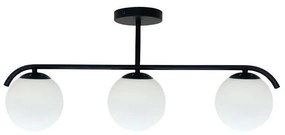 Lampadario a sospensione con supporto rigido AMADEO 3xE14/40W/230V nero