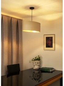 Duolla - Lampadario a sospensione con filo OVAL VEGAN 1xE27/15W/230V color crema