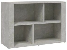 Credenza grigio cemento 80x30x54 cm in legno multistrato