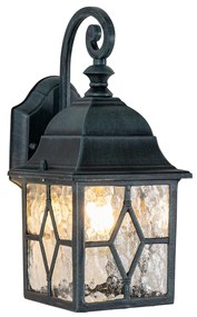 Lanterna da parete per esterni romantica verde scuro - London