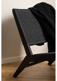Poltrona nera con intreccio Carson - Actona