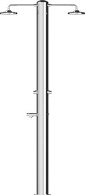 Doccia da Giardino Doppia 2 Temporizzatori e Lavapiedi ATI Docce MUL-2P Inox Anodizzato...