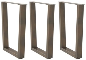 Gambe Per Tavolo Pranzo A V 3pz Naturale 70x(72-73,3)cm Acciaio /