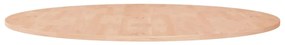 Piano Tavolo Rotondo Ø90x1,5 Cm Massello Di Rovere Non Trattato /