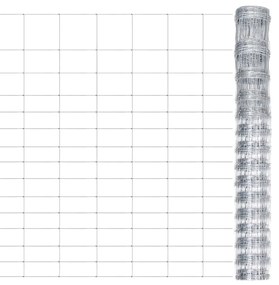 Recinzione Da Giardino İn Acciaio Zincato 50x1,6 M Argento /