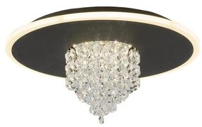 Searchlight 21126-32BK - LED dimmerabile plafoniera DELUGE 20W/230V Ø 31,5 cm nero