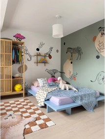 Letto matrimoniale azzurro in legno di pino con griglia 180x200 cm Japan - Karup Design