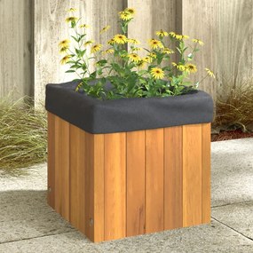 Fioriera da Giardino 25x25x25 cm in Legno Massello di Acacia