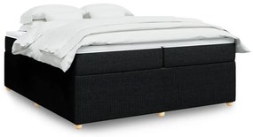 Giroletto A Molle Con Materasso Nero 200x200 Cm İn Tessuto /