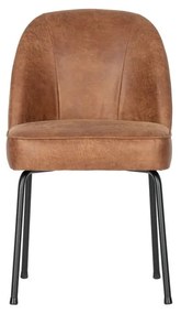 Sedie da pranzo in set marrone cognac in pelle 2 pz Vogue – WOOOD