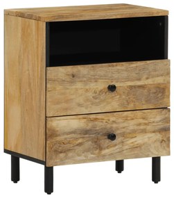 Comodino 50x33x60 Cm İn Legno Massello Di Mango /