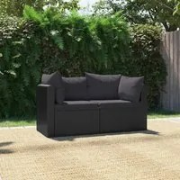 Set Divani da Giardino 2 pz con Cuscini in Polyrattan Nerocod mxl 94837