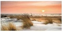 Stampa su tela Beach At Sunset, multicolore 140 x 70 cm