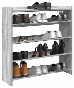 Scarpiera Grigio Sonoma 80x25x81 Cm İn Legno Multistrato /