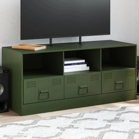Mobile Tv Verde Oliva 99x39x44 Cm İn Acciaio /