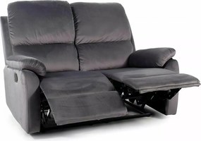 Divano reclinabile Spencer 2 Velvet in velluto grigio – 136x94–164x101 cm