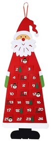 Calendario dell&#8217;Avvento in feltro DIY Babbo Natale 90 cm 13 pezzi da parete Wisdom
