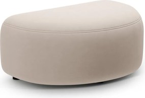 Poggiapiedi beige con rivestimento in velluto Kate – Micadoni