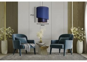 Duolla - Lampadario a sospensione con filo PARIGI 1xE27/15W/230V diametro 40 cm blu/oro