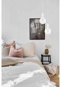 Lampadario a sospensione con filo MIROS 2xE27/60W/230V tondo bianco