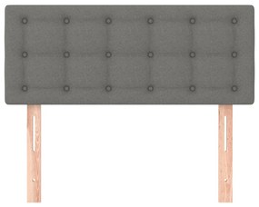 Testiera grigio scuro 90x5x78/88 cm in tessuto