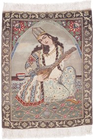 Tabriz Tappeto 60 x 80 Marrone (Iran) Annodato A Mano