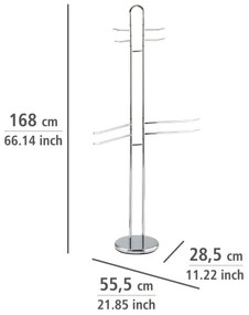 WENKO 15581100 - Porta asciugamani PALERMO 55,5 x 168 cm, cromo lucido
