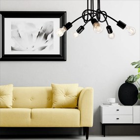 Plafoniera senza paralume nera 46x46 cm Camilla – LAMKUR