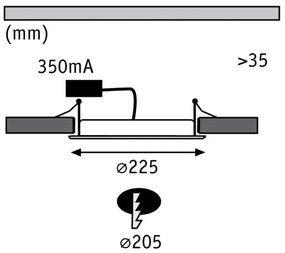 Paulmann 92034 - LED/14W Lampada da incasso 230V