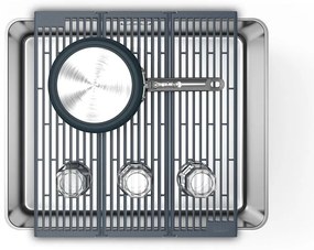 Scolapiatti a griglia per lavello regolabile grigio in plastica 43x13 cm Platform – Joseph Joseph