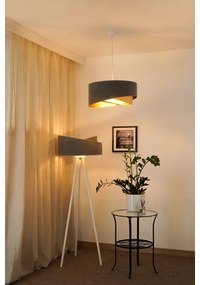 Brilagi - Lampadario LED a sospensione con filo LYRA 1xE27/15W/230V grigio/beige/oro