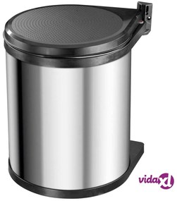 Hailo Pattumiera da Dispensa Compact-Box Taglia M 15 L Acciaio Inox 3555-101