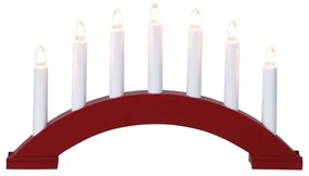 Eglo 410446 - Candeliere natalizio BEA 7xE10/3W/230V rosso