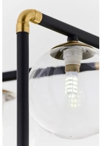 Jupiter 1985 - Lampadario a sospensione con supporto rigido IBRA 5xG9/10W/230V nero/oro