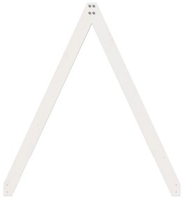 Tetto letto bambini bianco 199x80,5x88 cm legno massello pino