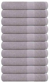 Asciugamani Per Sauna 10pz Grigio 80x200cm 360 G/m² 100% Cotone /