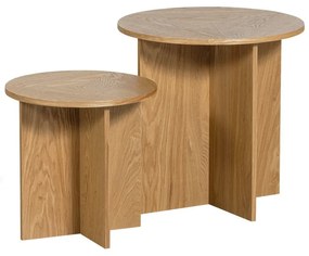 Tavolini rotondi in set di 2 pezzi ø 45 cm Lina - WOOOD