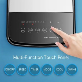 Aigostar - Raffrescatore aria 60W/230V bianco/nero con telecomando