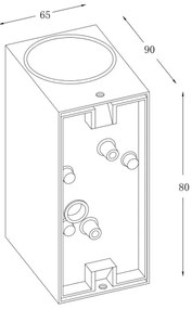 RED -Design Rendl-R12028- Applique LED da esterno KUBI 2xLED/3W/230V IP54