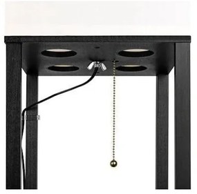 Lampada da terra con ripiani 1xE27/60W/230V nero/bianco