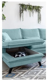 Angolo del divano letto azzurro, angolo sinistro Charming Charlie - Miuform