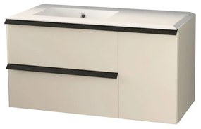 Mobile sottolavabo e lavabo Rodi per vasca a sinistra cotone L 105 x H 57 x P 46 cm