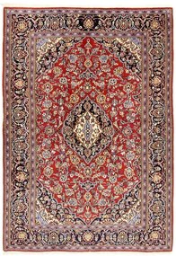 Kashan Tappeto persiano 200 x 140 Rosso (Iran) Annodato A Mano