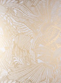 Arte International Carta da parati Symbiosis - White Gold